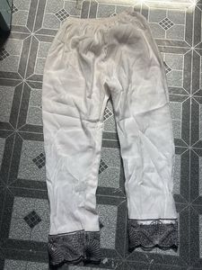 White Kurta Set with Black Embroidery