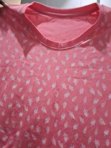 Cute Pink Printed T-Shirt