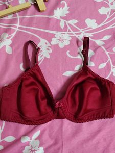 Maroon Non Padded Bra
