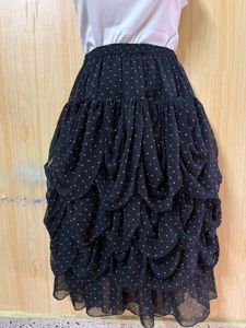 Y2K  Polka Dot Ruffle Designer  Skirt