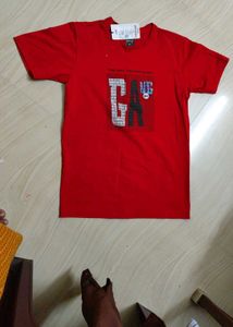 Men's Red Graphic T-Shirt