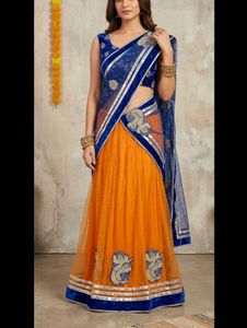 Orange Lehnga half saree ,only 450 buy fast