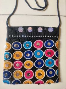 Boho Mirror Work Sling Bag