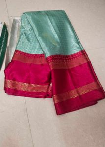 Beautiful Teal & Magenta Saree