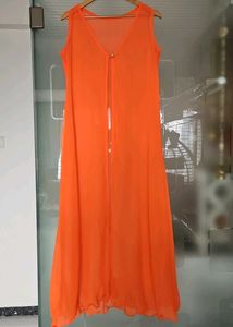 Flowy Orange Sheer Jacket