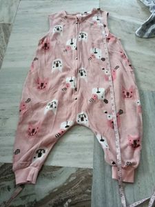 Cute Pink Cat Sleepsuit
