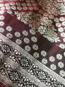 Burgundy Vintage saree