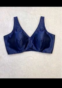 Elegant Navy Blue Silk Blouse