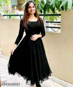 Elegant Black Anarkali Gown