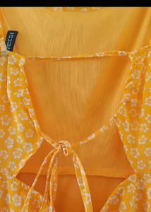 H&amp;M Backless Yellow Dress