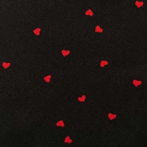 Chic Black Dress with Red Hearts