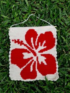 ⋆˚꩜｡Crochet Hibiscus Tapestry⋆˚꩜｡