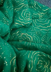 Green Floral Dress Material