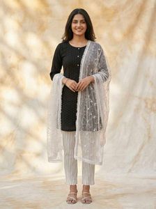 Elegant Black Kurta Set with Dupatta