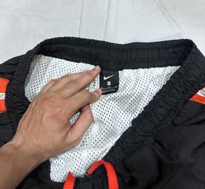 Nike Black &amp; Orange Track Pants | Y2K Streetwear J