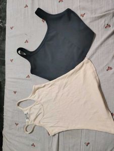 Ribbed Crop Tank Tops (Set of 2)