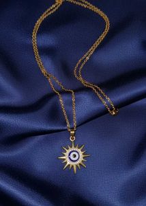 Jewelry Set: Earrings &amp; Evil Eye Necklace