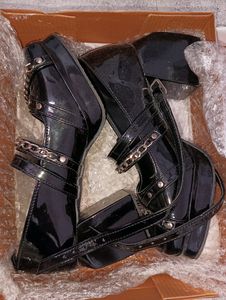 Gothic Style Trending Chain Platform Shoes