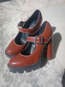 Y2K London Rag Platform Heels