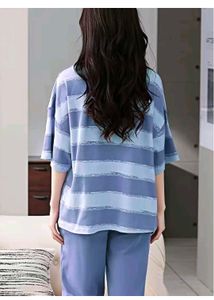 Blue Striped Pajama Set
