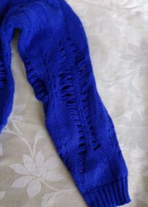 Chic Blue Knit Sweater