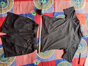 Chic Black Short Sleeve Pajama Set