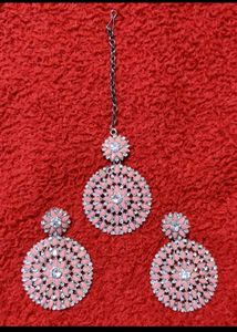 Earrings And Mangtika Set