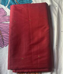 Elegant Maroon Saree with Golden Border