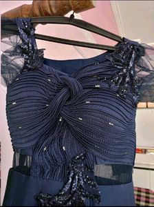 Elegant Navy Blue Ethnic Gown