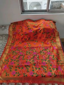 Orange Silk Saree