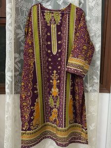 Beautiful Purple Printed Kurta Set