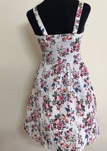 No Flaws Floral White A Line Cute Dress
