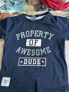 Navy Blue "Property of Awesome Dude" T-Shirt