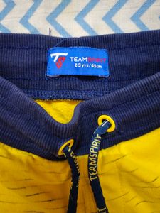 KB Team Spirit Yellow Joggers For 2-3 Years Kids