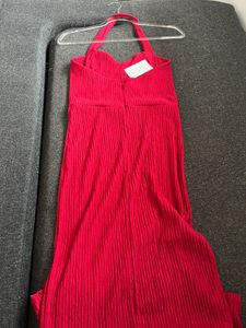 Ribbed Halter Neck Maxi Dress