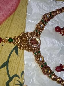 2 setsTraditional Indian Necklace and Earring Se