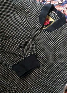 Men's Classic Checkered Bomber Jacket