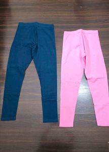 Set of 2 women Leggings - Navy & Pink
