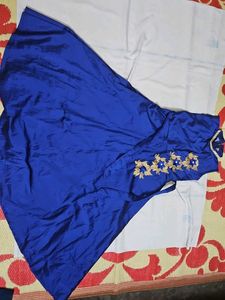 Royal Blue Embroidered Ethnic Gown