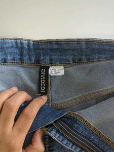 Blue Denim High-Waisted Shorts