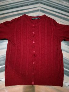 Red Cardigan, M Size, Avaasa Brand, New Never Used