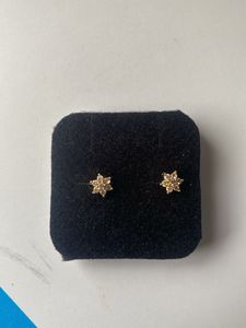 Gold Flower Stud Earrings