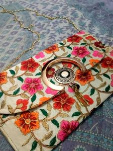 Jaipuri Embroidery Design Fancy Traditional Clutch