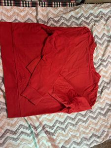 Red Long Sleeve Top