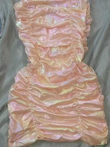 Ruched bodycon mini dress (pink)