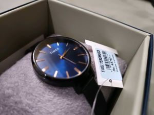 Timex Watch - Blue Dial(with peel sticker)