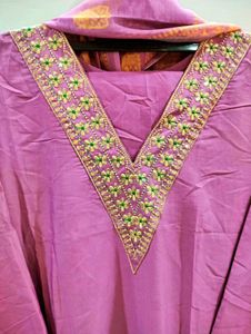Beautiful Purple Kurta Set with Dupatta