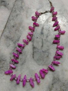 Stunning Pink Stone Necklace