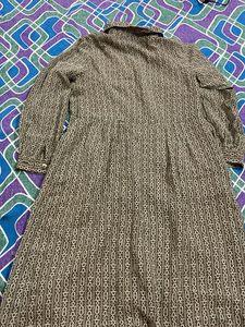 Patterned Button-Down Shirt Kurti