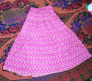 Bohemian Pink Tiered Maxi Skirt